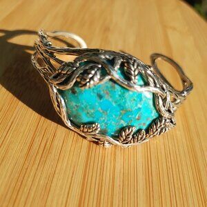 Studio Barse large turquoise cuff bracelet 925 Sterling Silver stunning